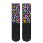 Summer Totem Pattern Print Crew Socks