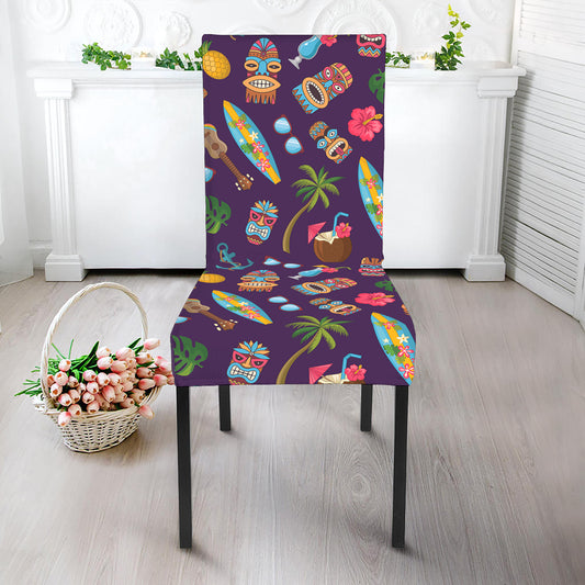 Summer Totem Pattern Print Dining Chair Slipcover
