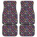 Summer Totem Pattern Print Front and Back Car Floor Mats