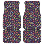 Summer Totem Pattern Print Front and Back Car Floor Mats