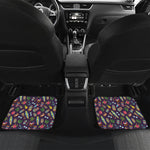 Summer Totem Pattern Print Front and Back Car Floor Mats