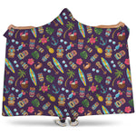 Summer Totem Pattern Print Hooded Blanket