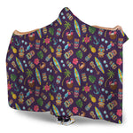 Summer Totem Pattern Print Hooded Blanket