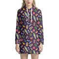 Summer Totem Pattern Print Pullover Hoodie Dress