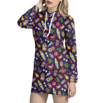 Summer Totem Pattern Print Hoodie Dress