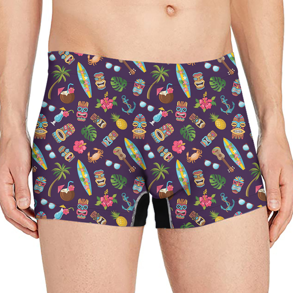 Summer Totem Pattern Print Men's Boxer Briefs