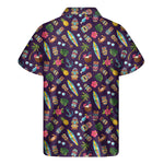 Summer Totem Pattern Print Men's Short Sleeve Shirt