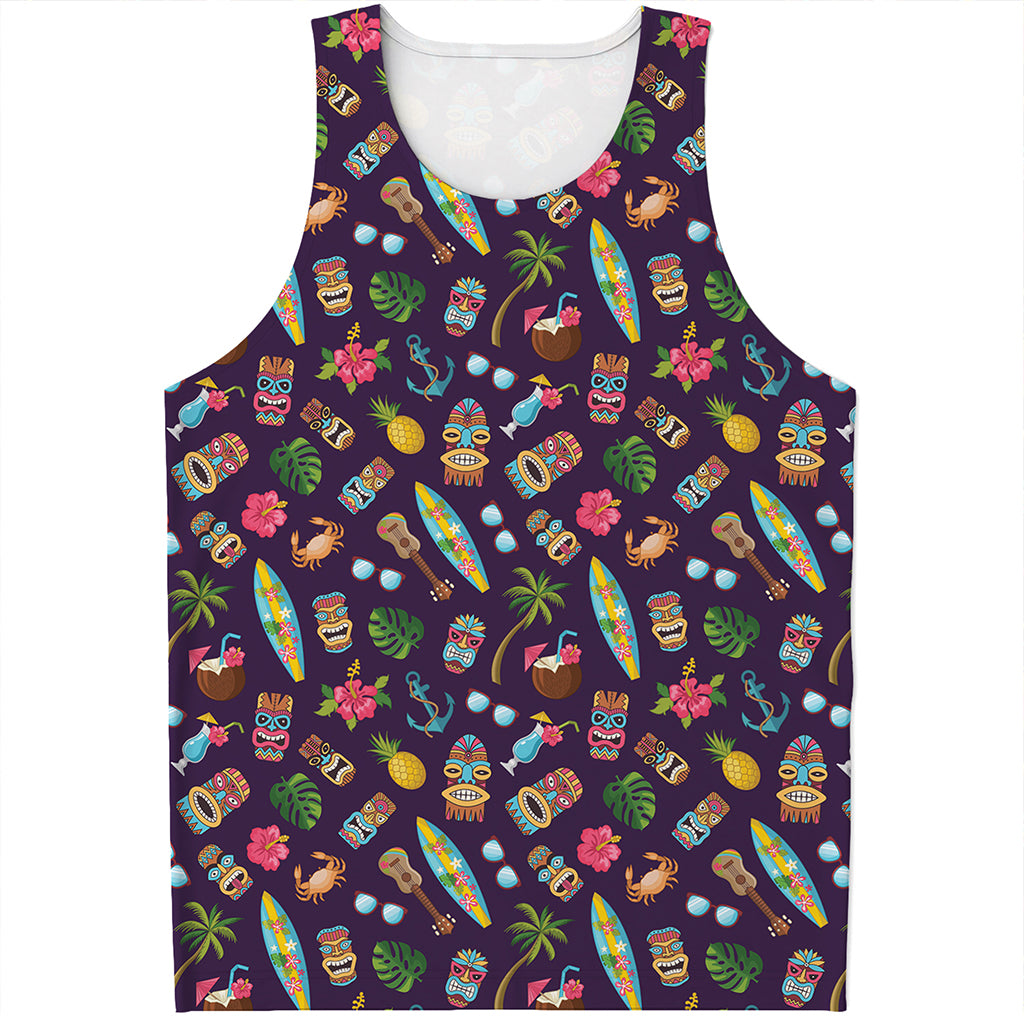Summer Totem Pattern Print Men's Tank Top