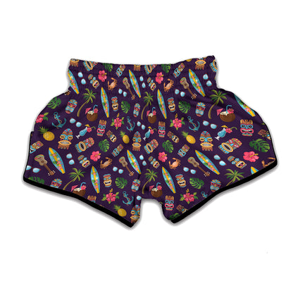 Summer Totem Pattern Print Muay Thai Boxing Shorts