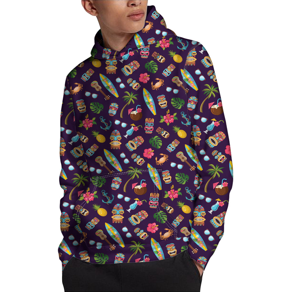 Summer Totem Pattern Print Pullover Hoodie