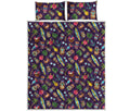 Summer Totem Pattern Print Quilt Bed Set