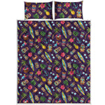 Summer Totem Pattern Print Quilt Bed Set