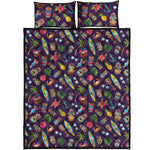 Summer Totem Pattern Print Quilt Bed Set
