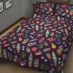 Summer Totem Pattern Print Quilt Bed Set