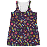 Summer Totem Pattern Print Women's Racerback Tank Top
