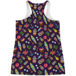 Summer Totem Pattern Print Women's Racerback Tank Top