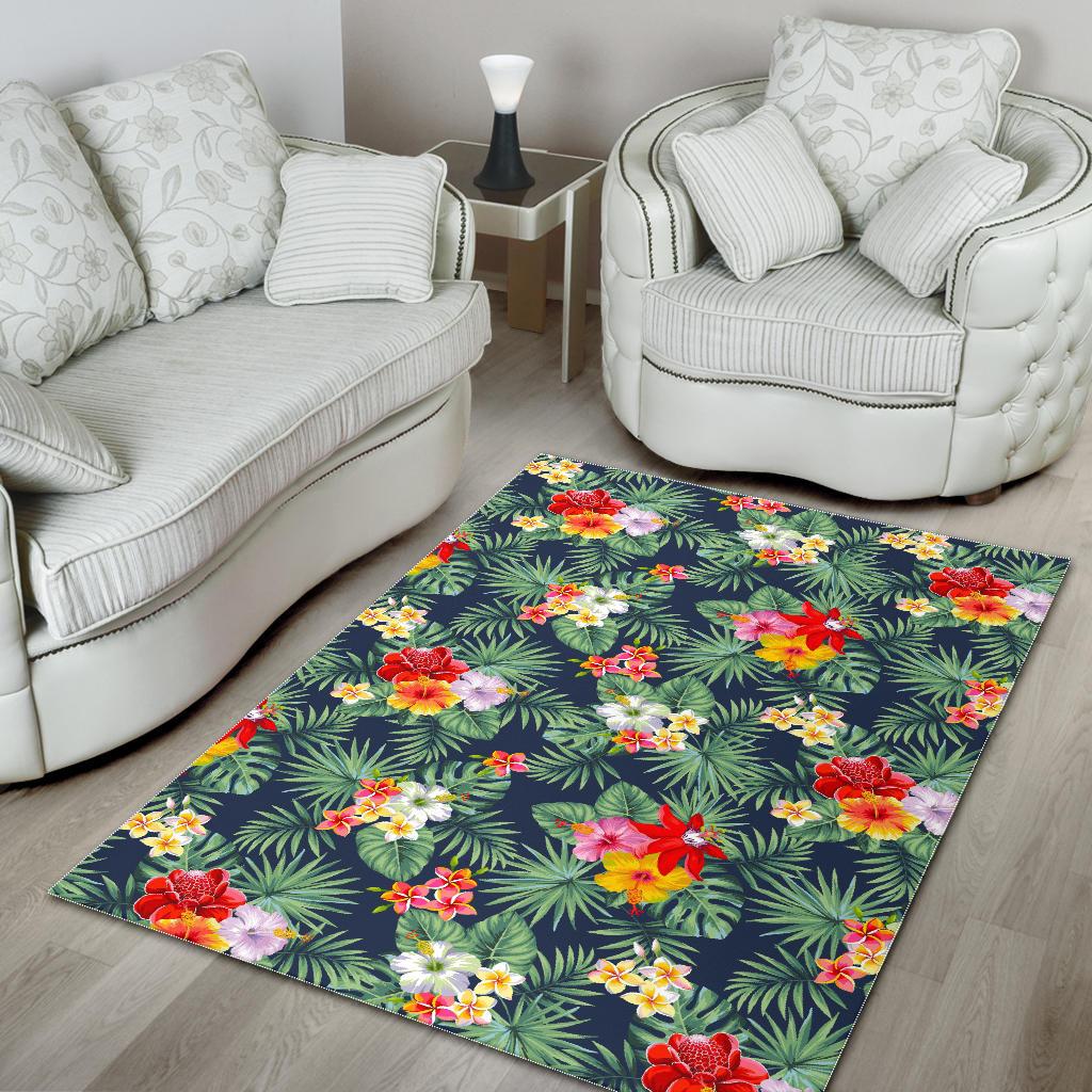 Summer Tropical Hawaii Pattern Print Area Rug GearFrost