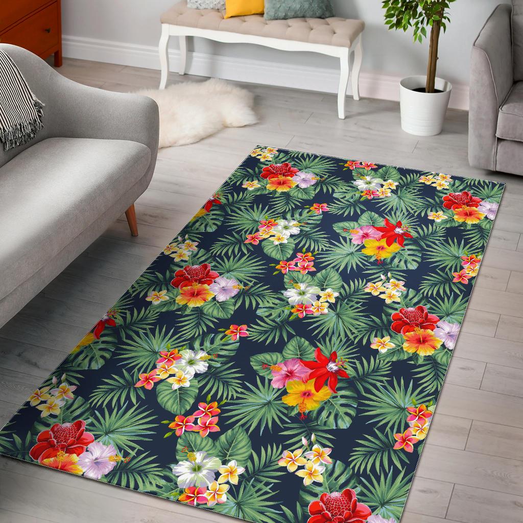 Summer Tropical Hawaii Pattern Print Area Rug GearFrost