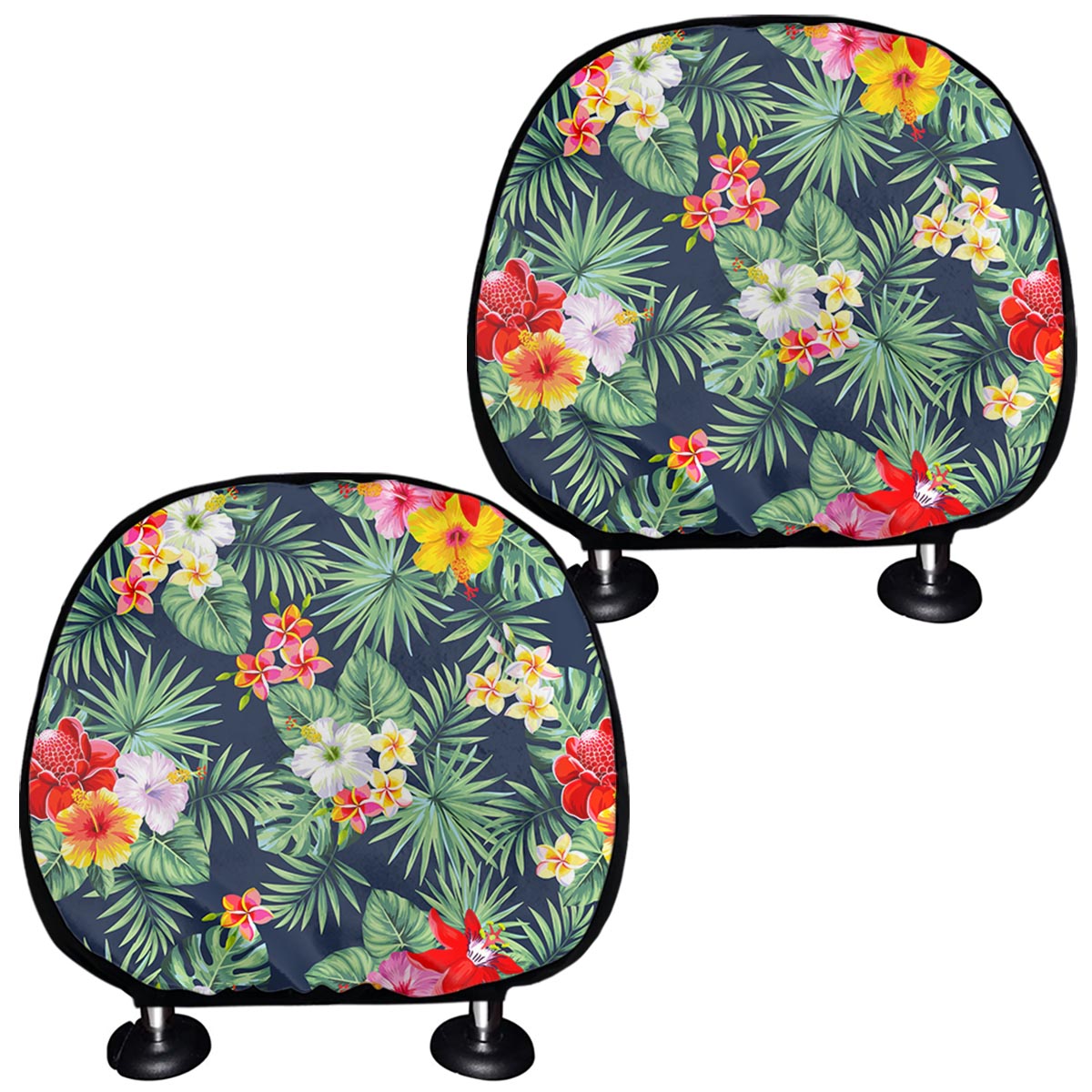 Summer Tropical Hawaii Pattern Print Car Headrest Covers