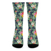 Summer Tropical Hawaii Pattern Print Crew Socks