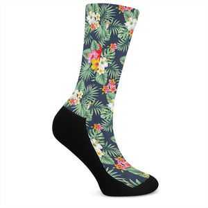 Summer Tropical Hawaii Pattern Print Crew Socks