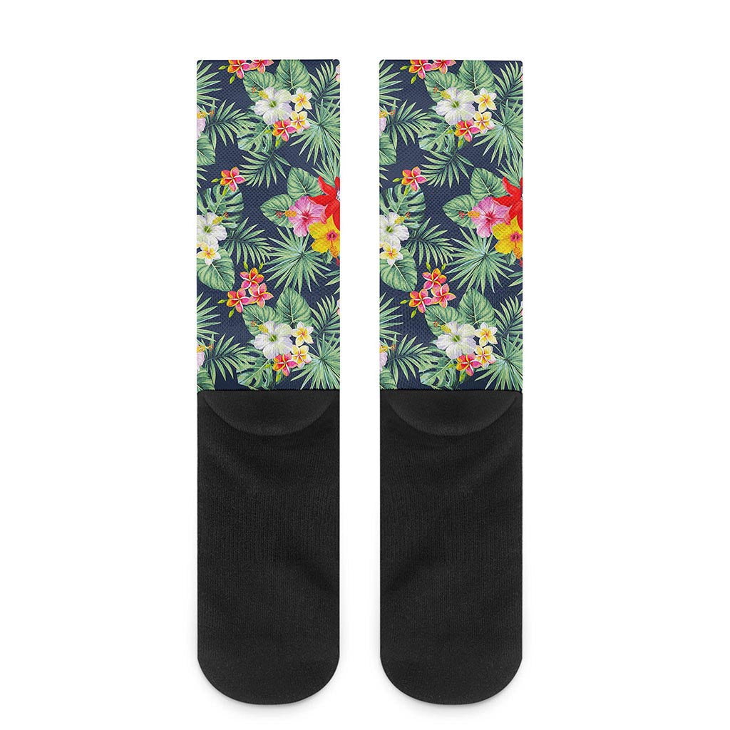 Summer Tropical Hawaii Pattern Print Crew Socks