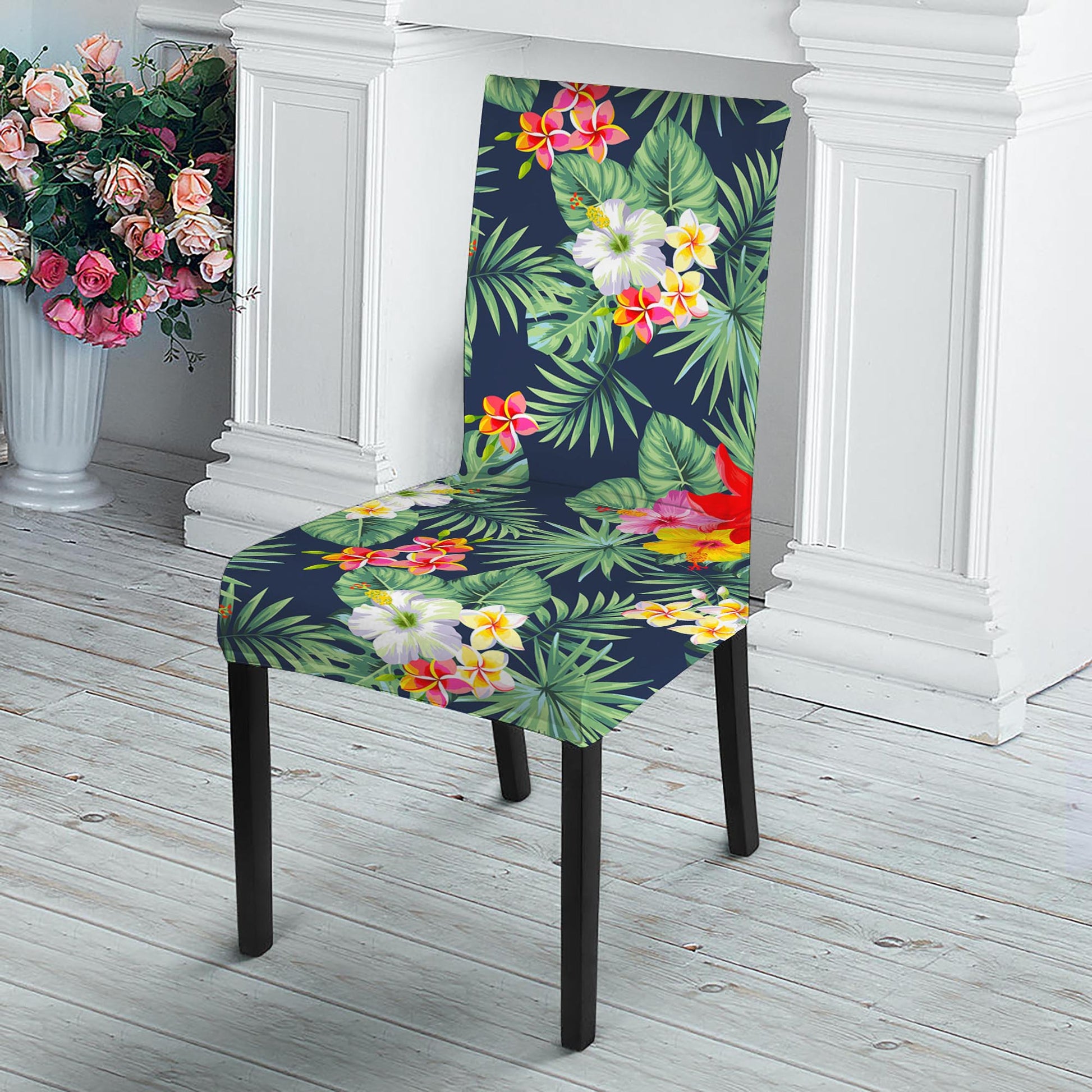 Summer Tropical Hawaii Pattern Print Dining Chair Slipcover