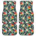 Summer Tropical Hawaii Pattern Print Front and Back Car Floor Mats