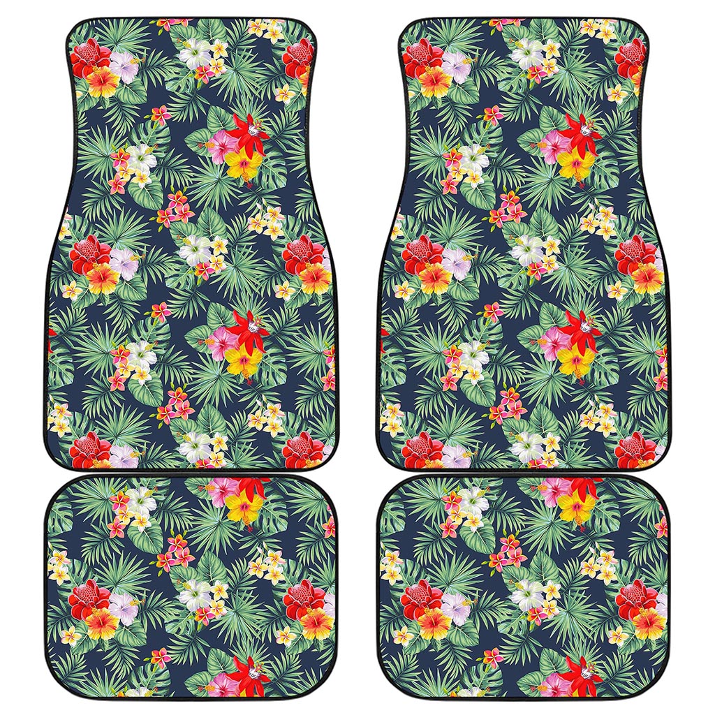 Summer Tropical Hawaii Pattern Print Front and Back Car Floor Mats