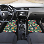Summer Tropical Hawaii Pattern Print Front and Back Car Floor Mats
