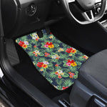 Summer Tropical Hawaii Pattern Print Front and Back Car Floor Mats