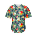 Summer Tropical Hawaii Pattern Print Men's Baseball Jersey