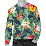 Summer Tropical Hawaii Pattern Print Men's Crewneck Sweatshirt GearFrost