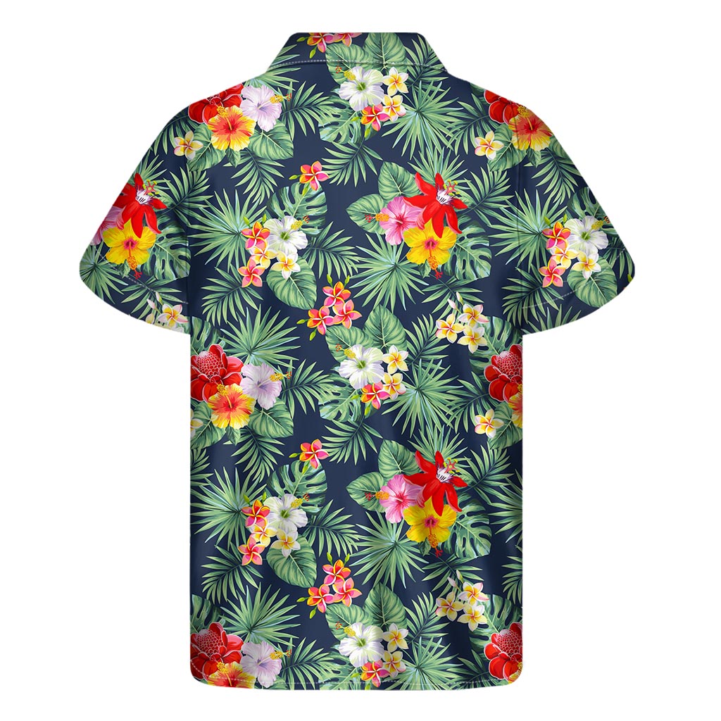 Summer Tropical Hawaii Pattern Print Men's Short Sleeve Shirt