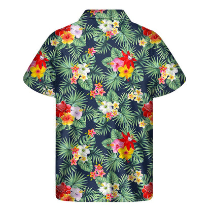 Summer Tropical Hawaii Pattern Print Men's Short Sleeve Shirt