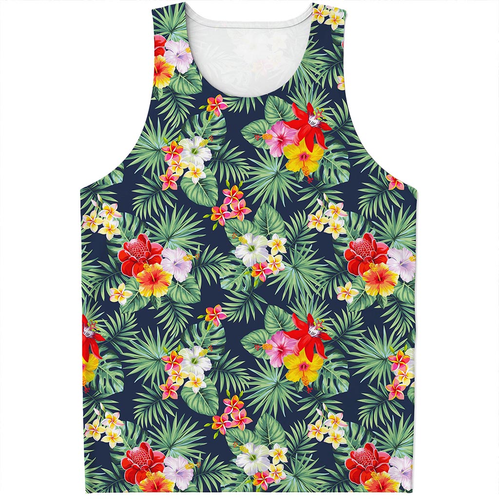 Summer Tropical Hawaii Pattern Print Men's Tank Top