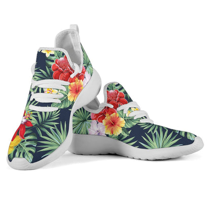 Summer Tropical Hawaii Pattern Print Mesh Knit Shoes GearFrost