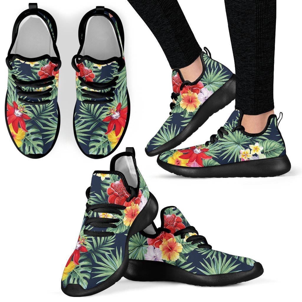 Summer Tropical Hawaii Pattern Print Mesh Knit Shoes GearFrost