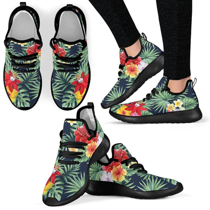 Summer Tropical Hawaii Pattern Print Mesh Knit Shoes GearFrost