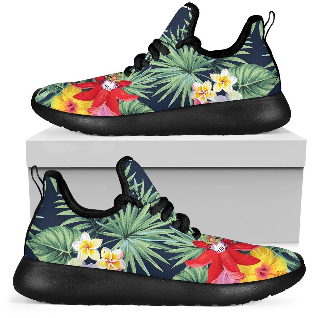 Summer Tropical Hawaii Pattern Print Mesh Knit Shoes GearFrost