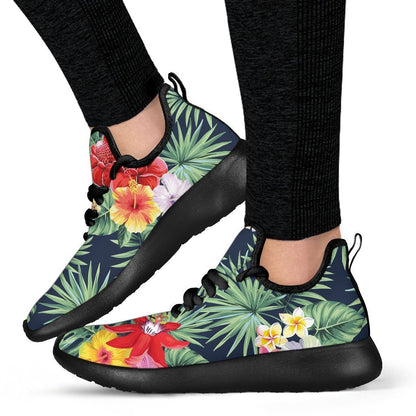 Summer Tropical Hawaii Pattern Print Mesh Knit Shoes GearFrost