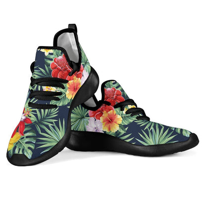 Summer Tropical Hawaii Pattern Print Mesh Knit Shoes GearFrost