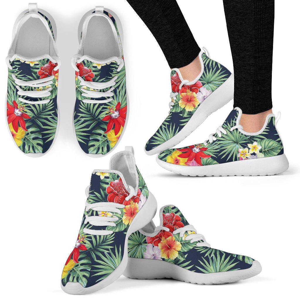 Summer Tropical Hawaii Pattern Print Mesh Knit Shoes GearFrost