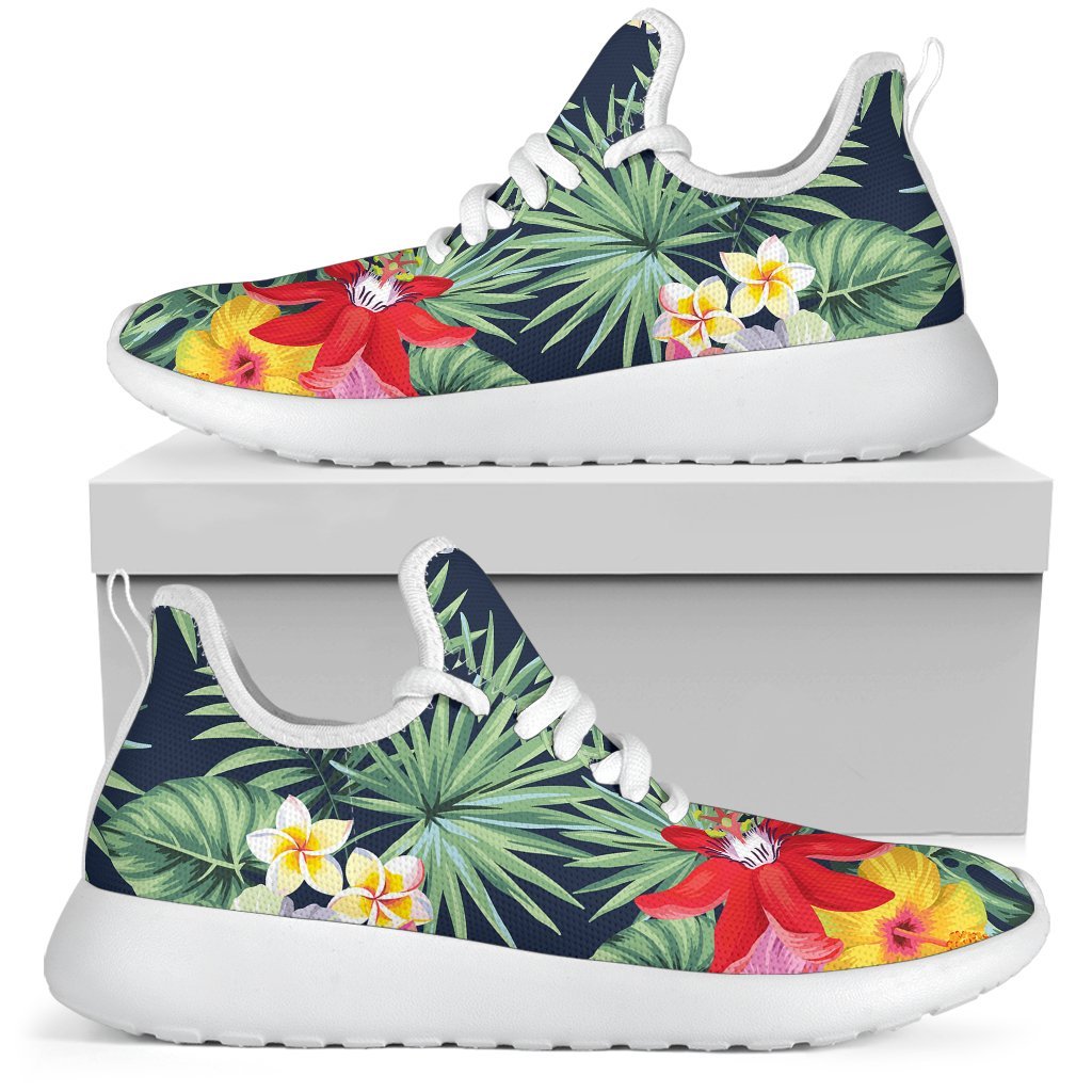 Summer Tropical Hawaii Pattern Print Mesh Knit Shoes GearFrost