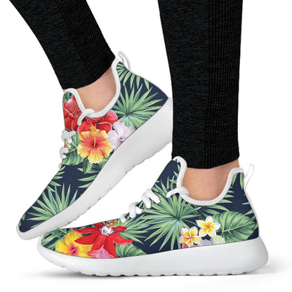 Summer Tropical Hawaii Pattern Print Mesh Knit Shoes GearFrost