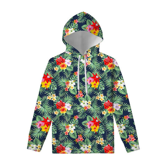 Summer Tropical Hawaii Pattern Print Pullover Hoodie