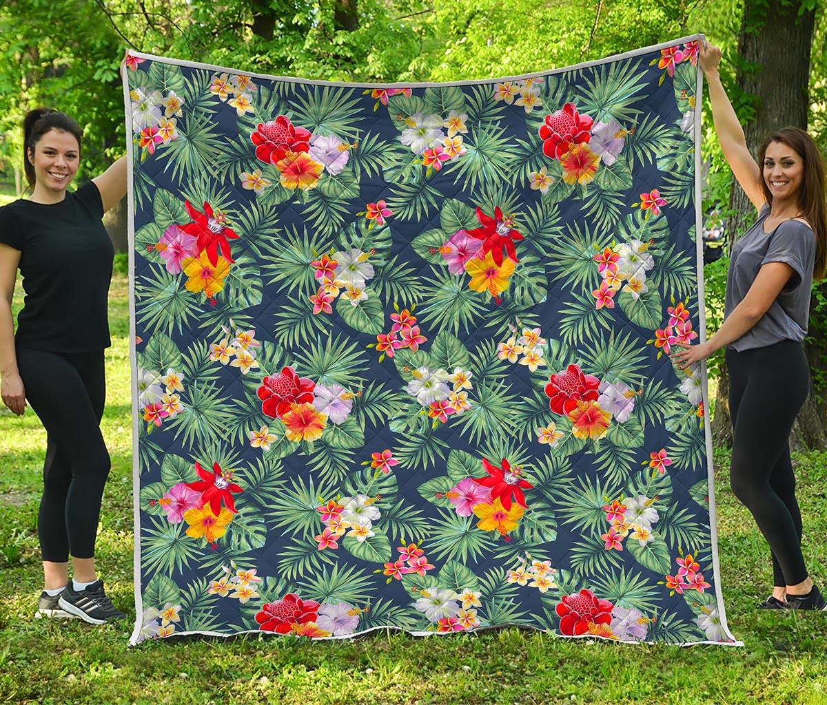 Summer Tropical Hawaii Pattern Print Quilt