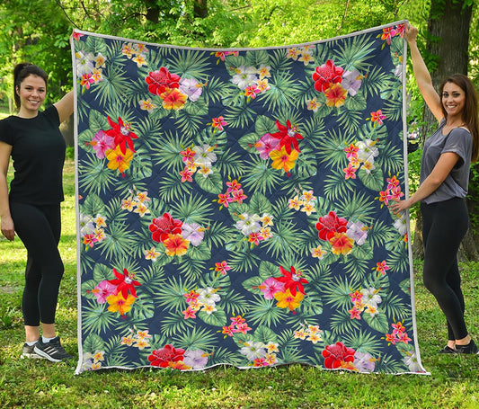 Summer Tropical Hawaii Pattern Print Quilt