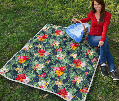 Summer Tropical Hawaii Pattern Print Quilt