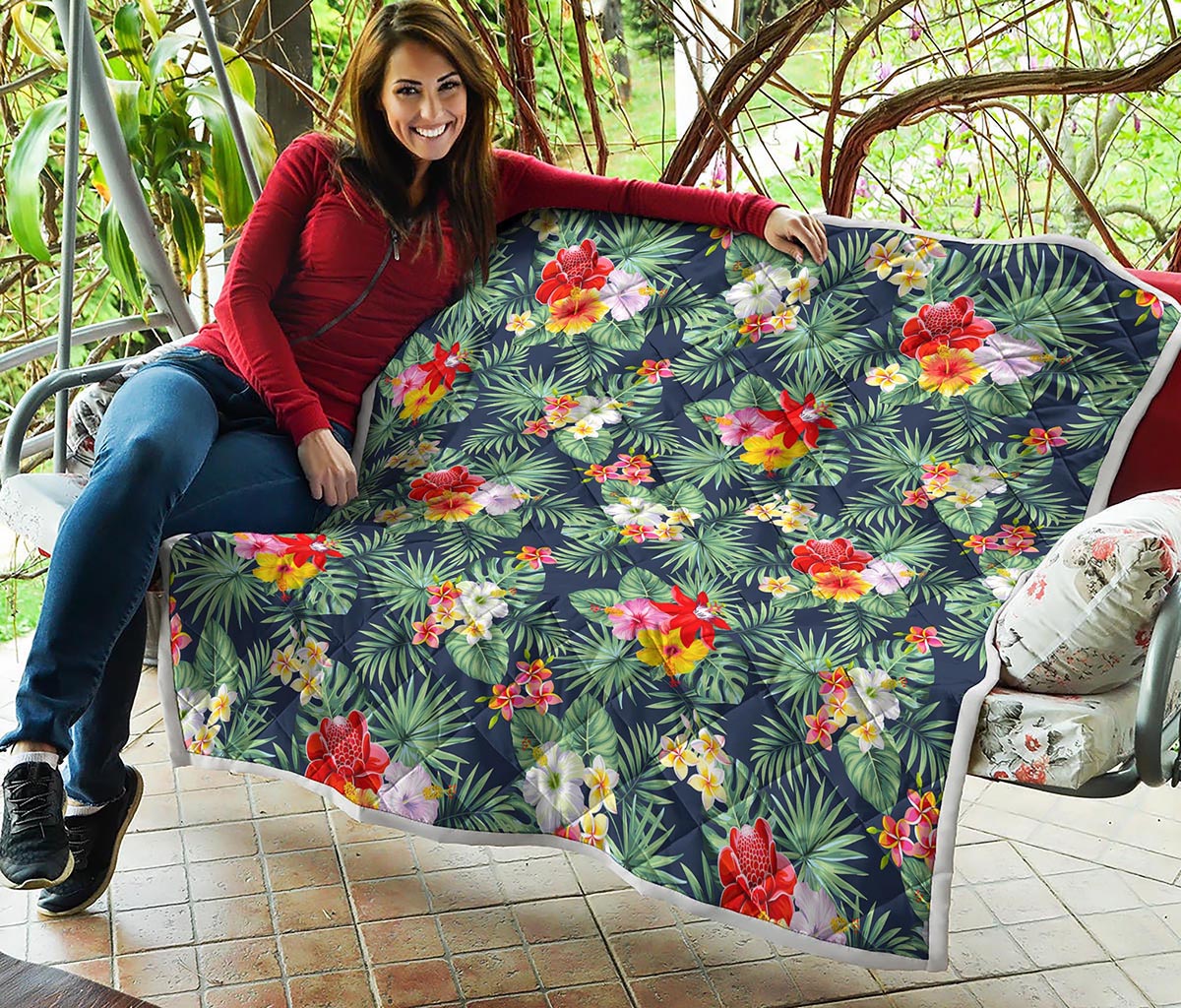 Summer Tropical Hawaii Pattern Print Quilt